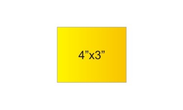 Gold 4x3 Rectangle Shape Stickers