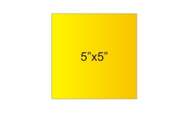 5x5 Square Vinyl Golden Stickers