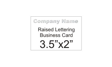Raised Ink Double sided Business Cards